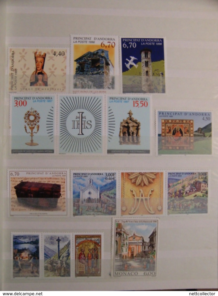 TB COLLECTION MONACO & ANDORRE TIMBRES ANCIENS / SEMI- MODERNES / MODERNES