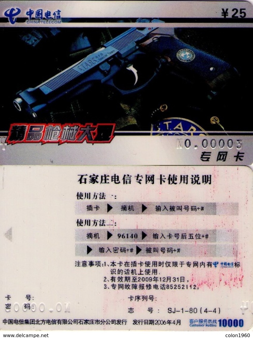 CHINA. SJ-1-80(4-4). PISTOLA, GUN. (168) - Leger