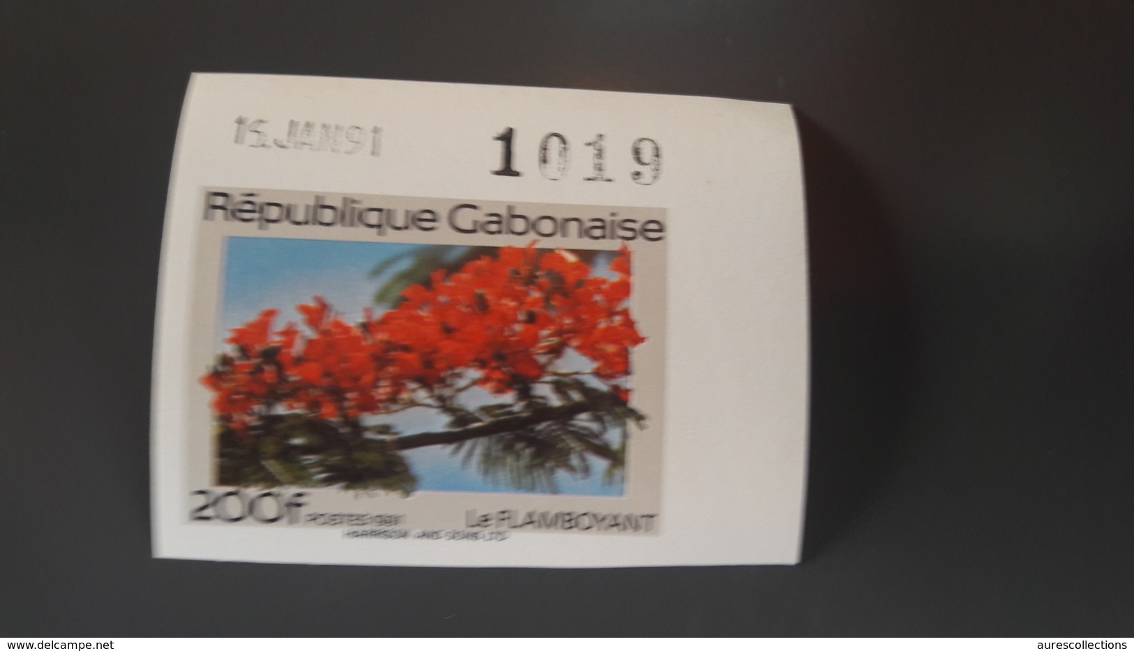 GABON 1991 FLOWERS ROSES FLORE FLEURS - IMPERF IMPERFORATE ND NON DENTELE - RARE MNH - Gabun (1960-...)