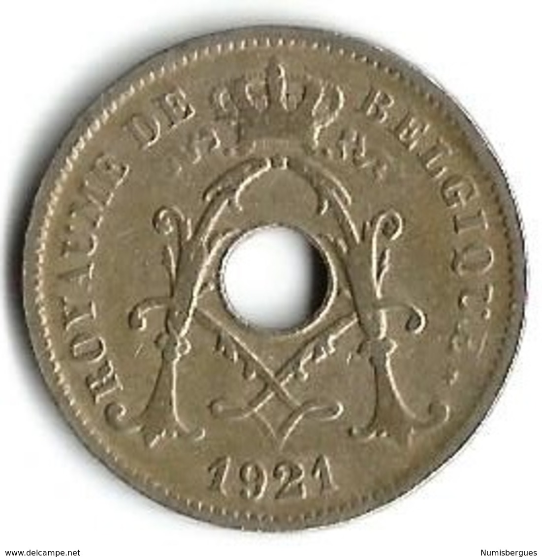 1 Pièce De Monnaie 10 Centimes 1921  Version Française - 10 Centimes