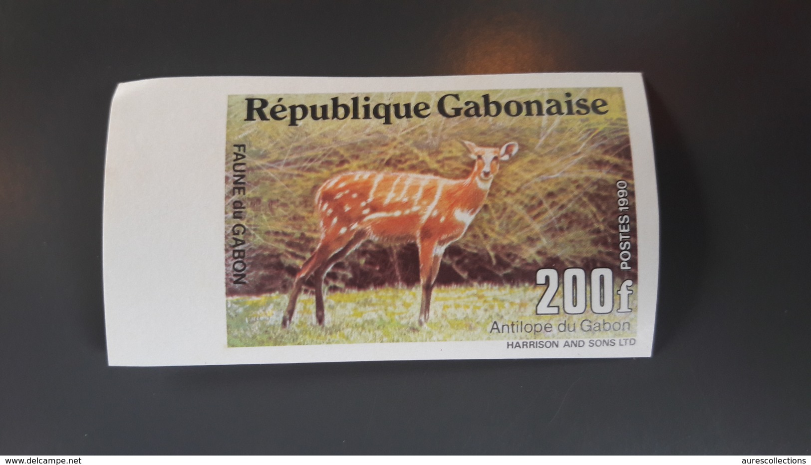 GABON 1990 FAUNE FAUNA GAZELLE GAZELLES - IMPERF IMPERFORATE ND NON DENTELE - RARE MNH - Gabon (1960-...)