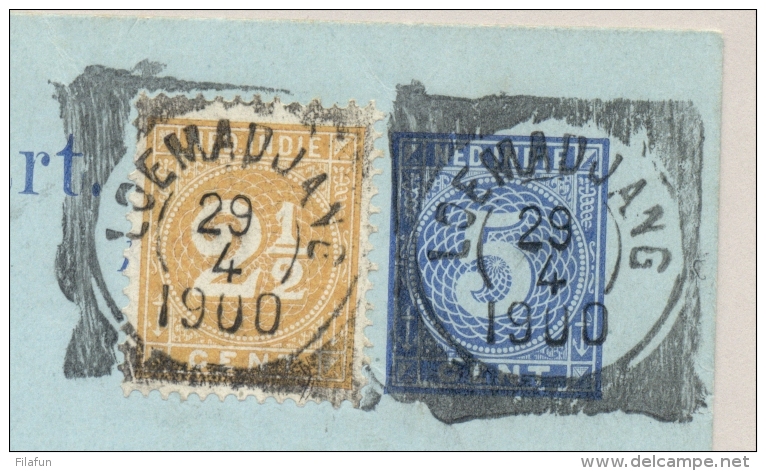 Nederlands Indië - 1900 - 5 Cent Willem III, Briefkaart G10 + 2,5 Cent Cijfer Van VK LOEMADJANG Naar Den Haag / NL - Nederlands-Indië