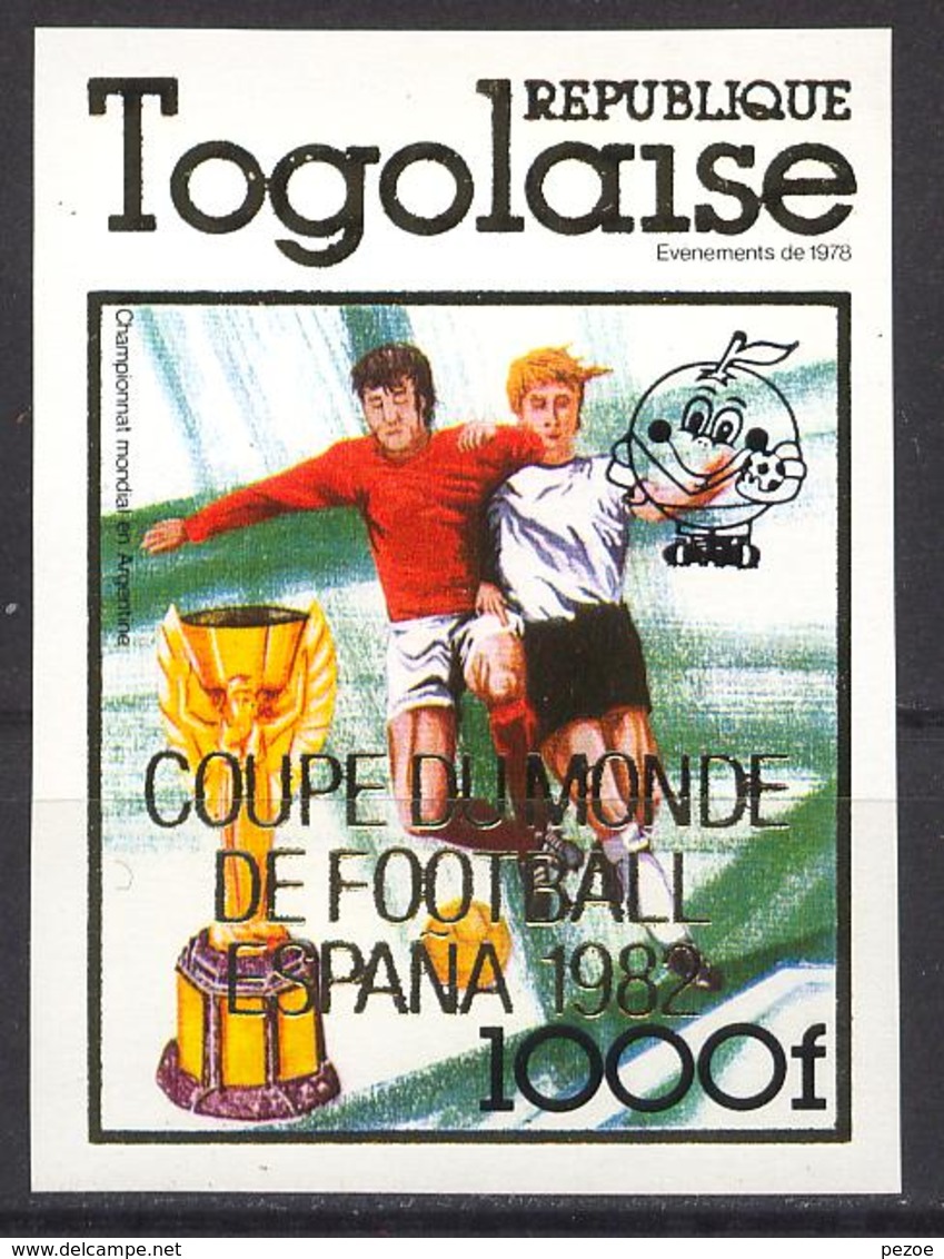 Football / Soccer / Fussball  - WM 1982: Togo  1 W **, Imperf. - 1982 – Espagne