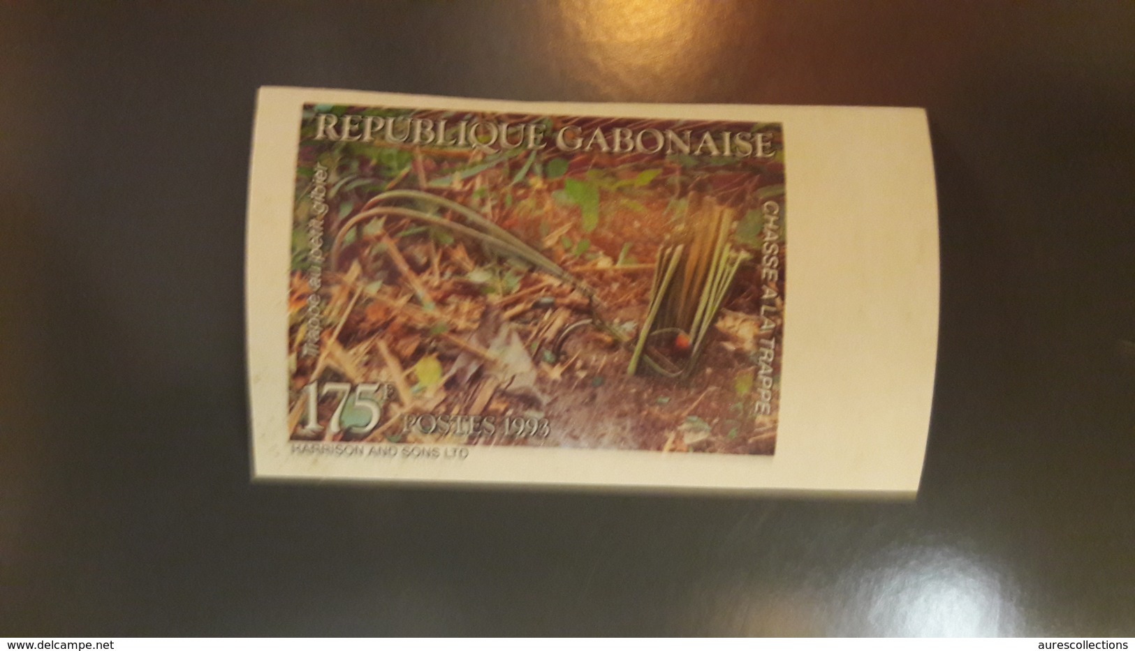 GABON 1993 CHASSE A LA TRAPPE HUNTING  - IMPERF IMPERFORATE ND NON DENTELE - RARE MNH - Gabon (1960-...)