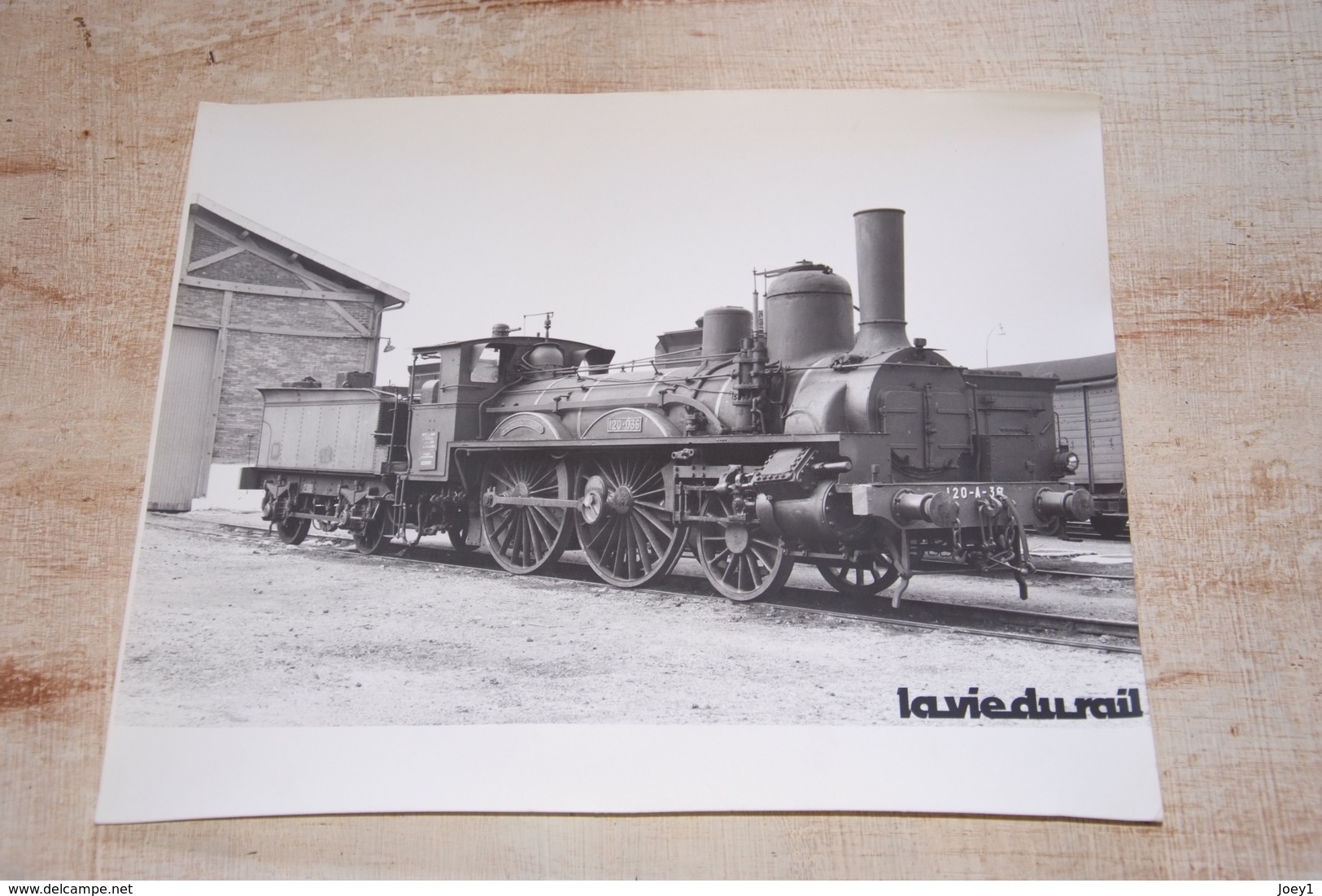 Photo La Vie Du Rail,Loco Vapeur Type 120(de 1880 à 1884) Photo Numérotée Mat Argentique Format 24/30 - Treinen