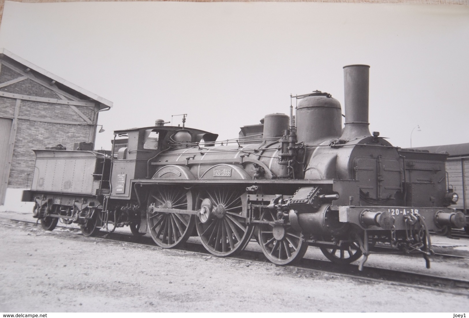 Photo La Vie Du Rail,Loco Vapeur Type 120(de 1880 à 1884) Photo Numérotée Mat Argentique Format 24/30 - Eisenbahnen