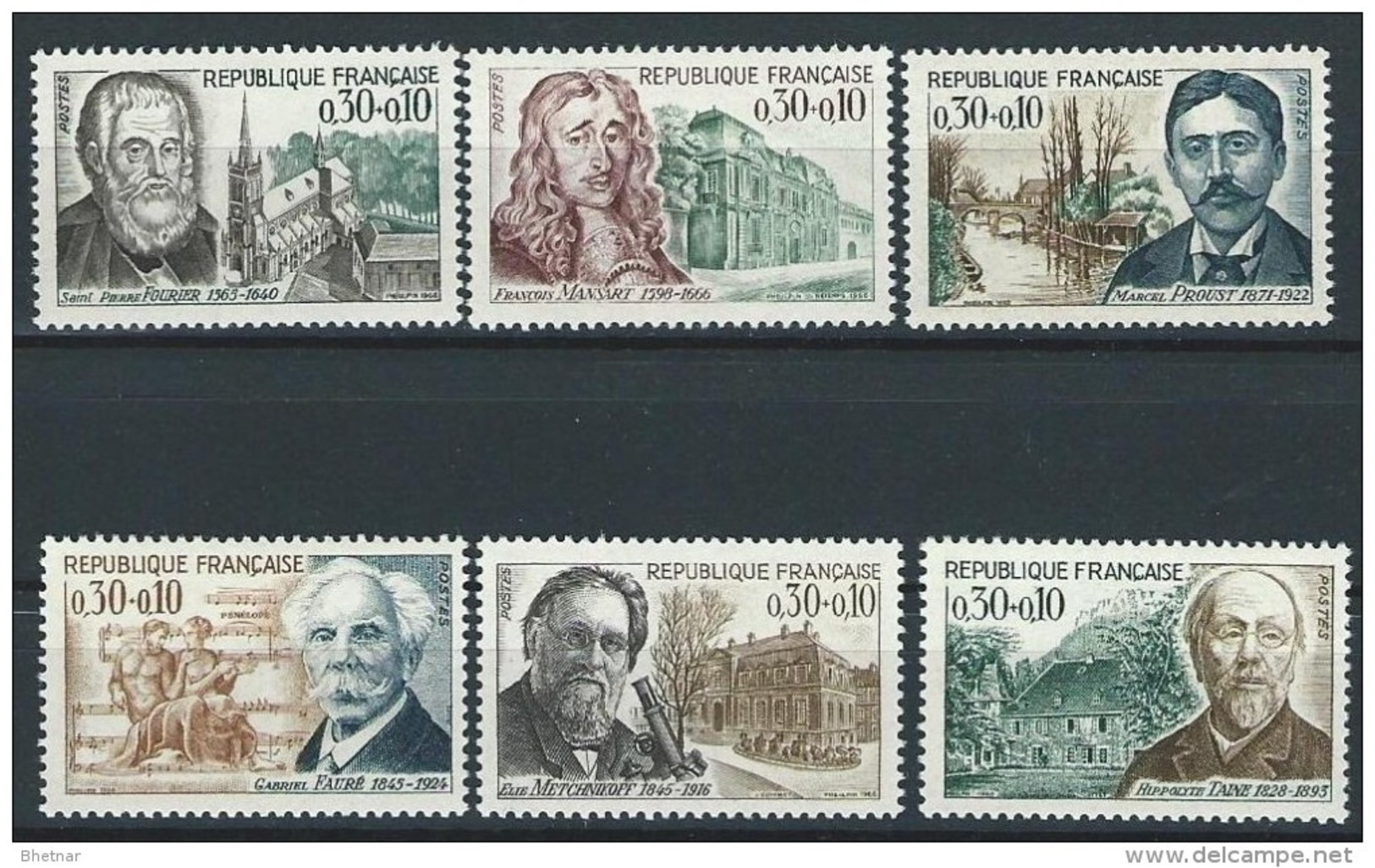 FR YT 1470 à 1475 " Personnalités " 1966 Neuf** - Unused Stamps