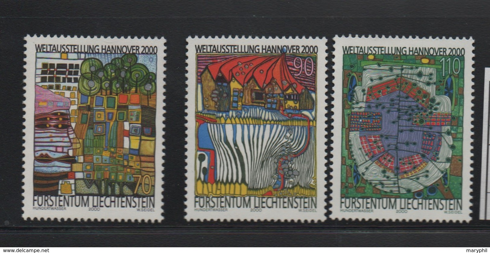 LOT 39 - LIECHTENSTEIN N° 1176/1178 **-  EXPOSITION UNIVERSELLE HANOVRE -cote 7 € - 2000 – Hannover (Duitsland)