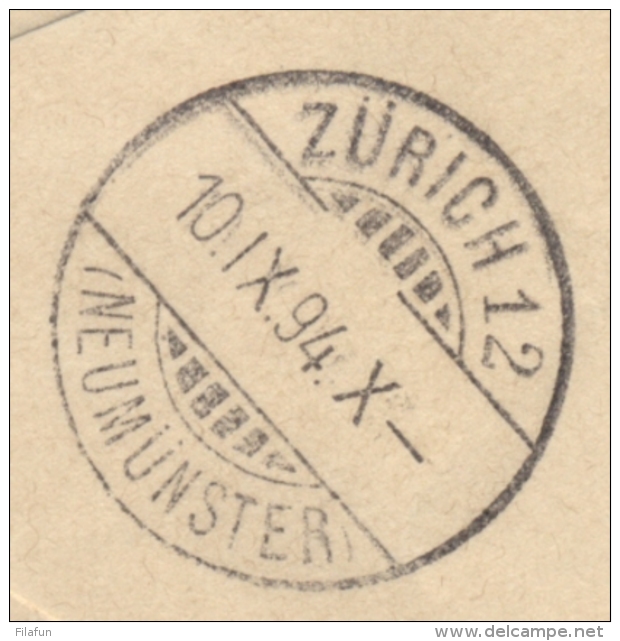 Nederlands Indië - 1894 - 15 cent Willem III op 10 cent Envelop G6 van VK TEBINGTINGGI DELI - Britsche pakketb. - Zürich