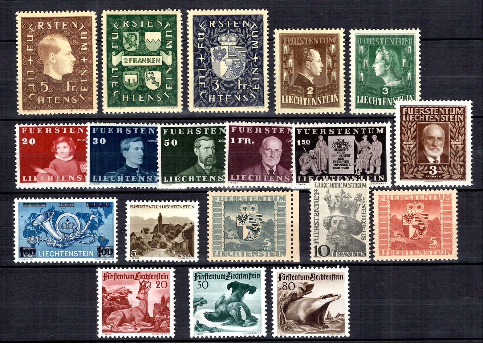 Liechtenstein Belle Petite Collection Neufs ** MNH 1939/1952. Bonnes Valeurs. TB. A Saisir! - Collections