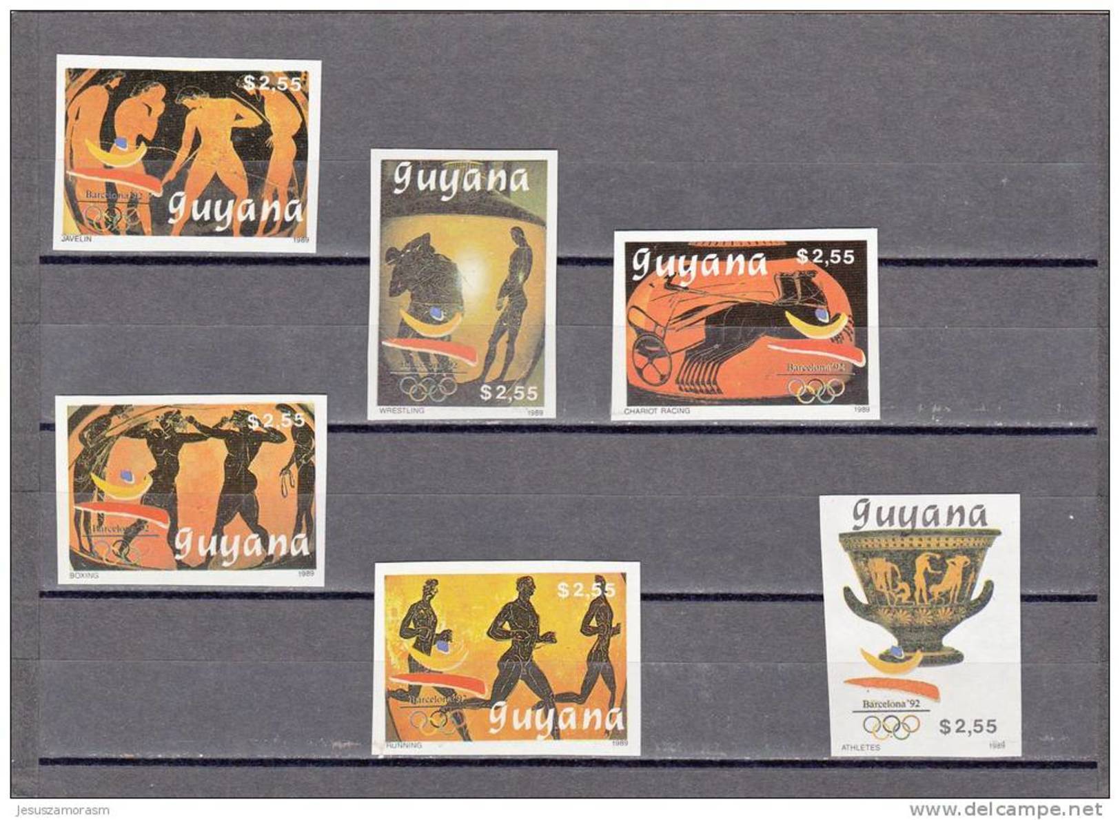 Guyana Nº Michel 3064B Al 3069B SIN DENTAR - Verano 1992: Barcelona