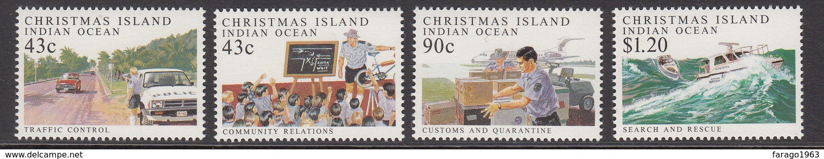 1991 Christmas Island Police Force Set Of 4 MNH - Christmas Island