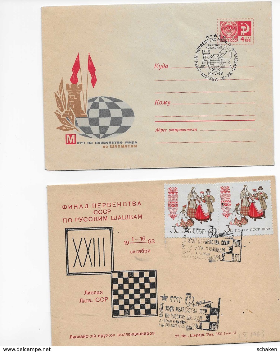 USSR; Chess; Nice Collection Of More Then 90 Different Chess Cancels; All On Scan; See Description - Verzamelingen