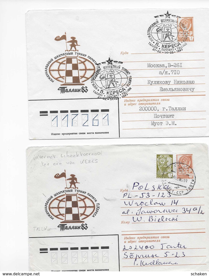 USSR; chess; nice collection of more then 90 different chess cancels; all on scan; see description