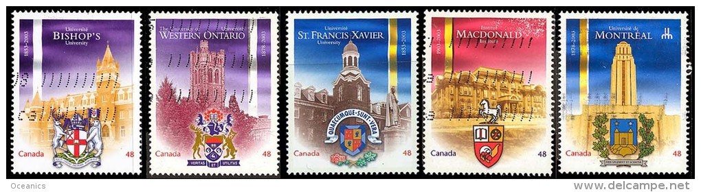 Canada (Scott No.1973-77 - Universités / Universities) (o) Série / Set - Oblitérés