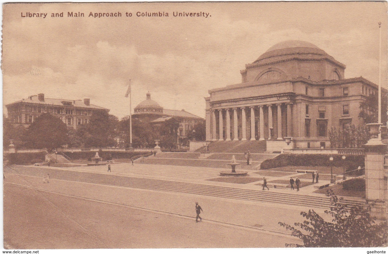 1114 NEW YORK - LIBRARY AND MAIN APPROACH TO COLUMBIA UNIVERSITY - 1923 - Unterricht, Schulen Und Universitäten