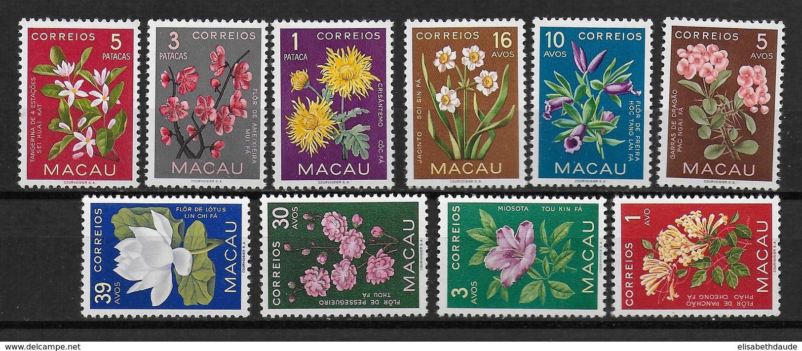 CHINA / MACAO - YVERT N° 363/372 ** MNH - COTE = 80 EUR. - FLORE - Neufs