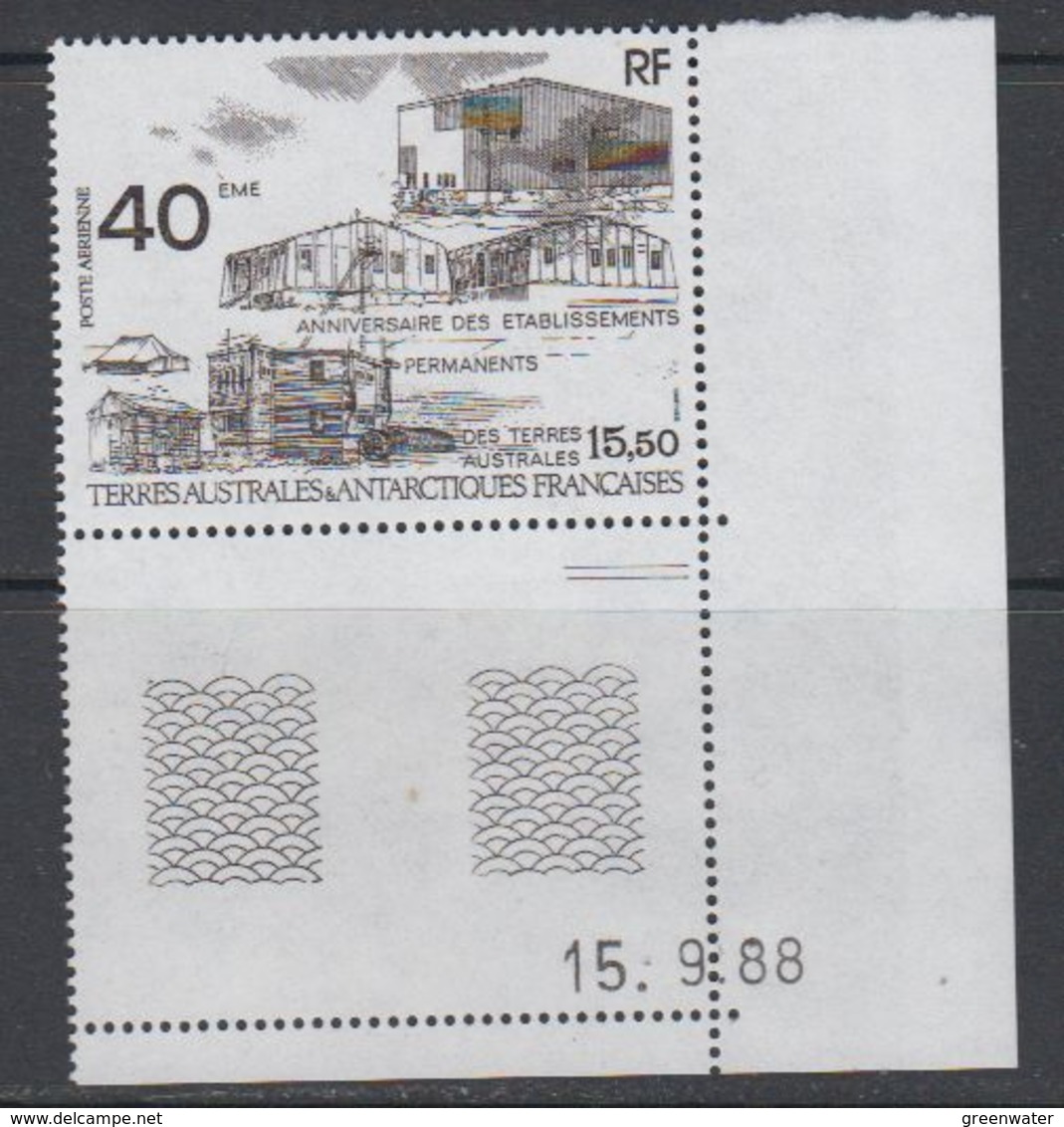 TAAF 1989 Etablissements Permanents 1v (corner, Printing Date) ** Mnh (40893H) - Unused Stamps