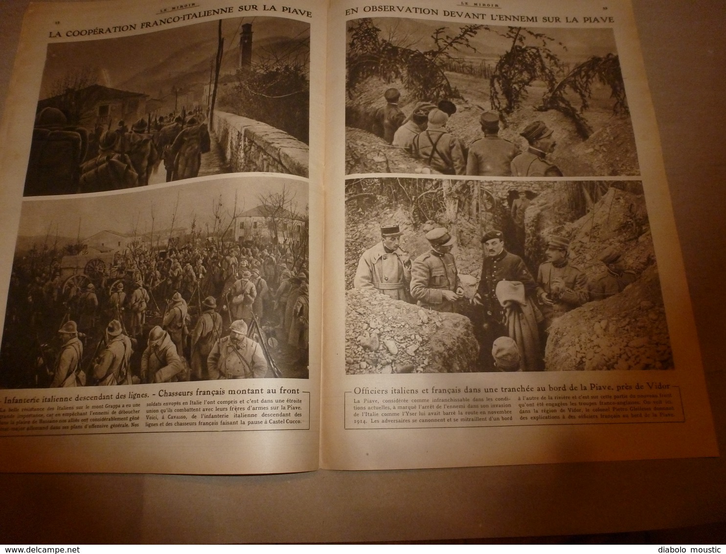 1918 LE MIROIR:Spahis & muletiers à Touahr (Maroc);Révolution en Russie;Epernay;Armée belge;Mosquée d'Omar; Piave;etc