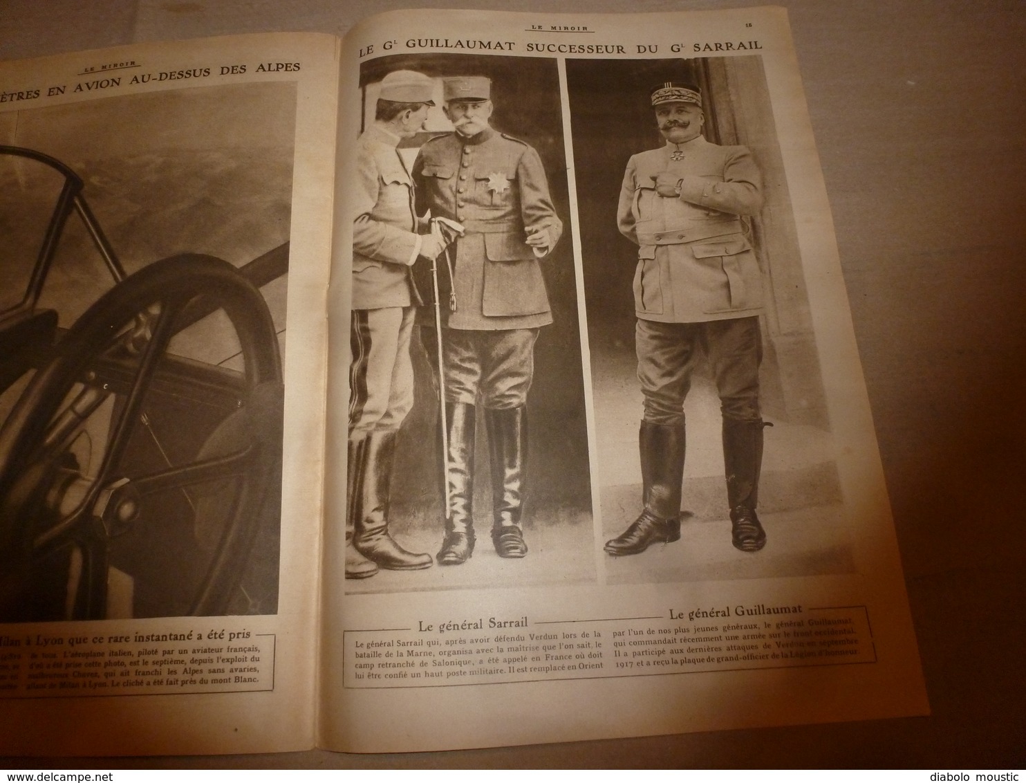 1918 LE MIROIR:Spahis & muletiers à Touahr (Maroc);Révolution en Russie;Epernay;Armée belge;Mosquée d'Omar; Piave;etc