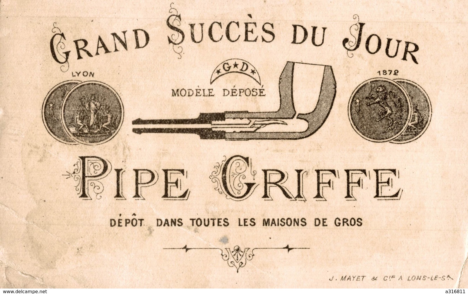 Chromo   GRAND SUCCES DU JOUR PIPE GRIFFE - Ibled