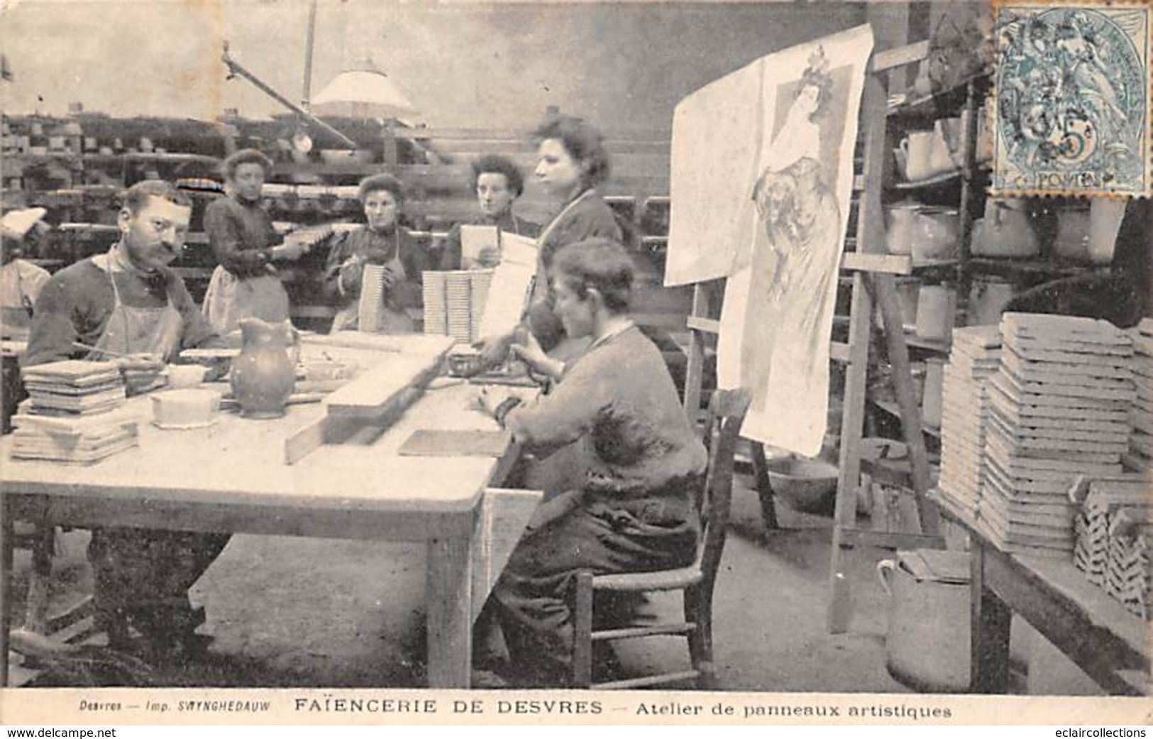 Desvres    62    Faïencerie    Atelier De Panneaux Artistiques   (voir Scan) - Desvres