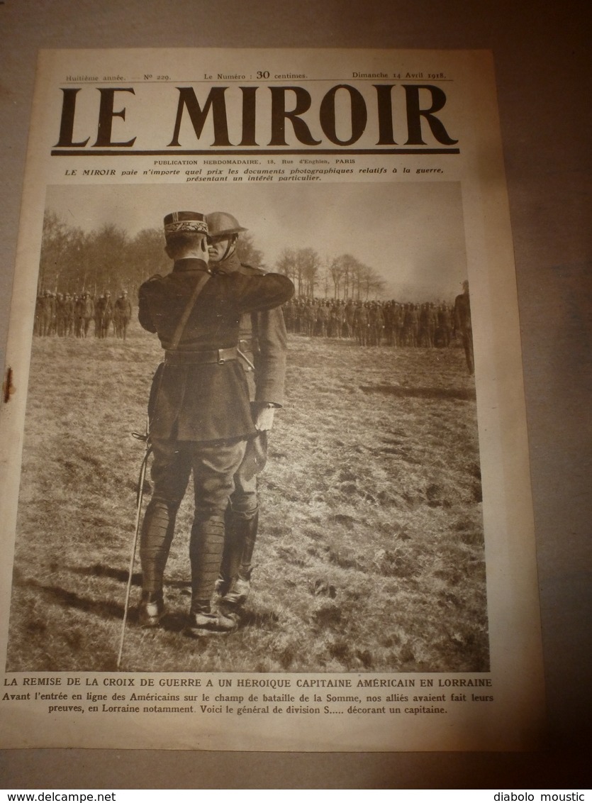 1918 LE MIROIR:Les Paysans Fuient La Bataille Avec Les Chars à Bœufs;Les Femmes Peignent Les Tanks;Fusils Lewis;Alep;etc - Frans