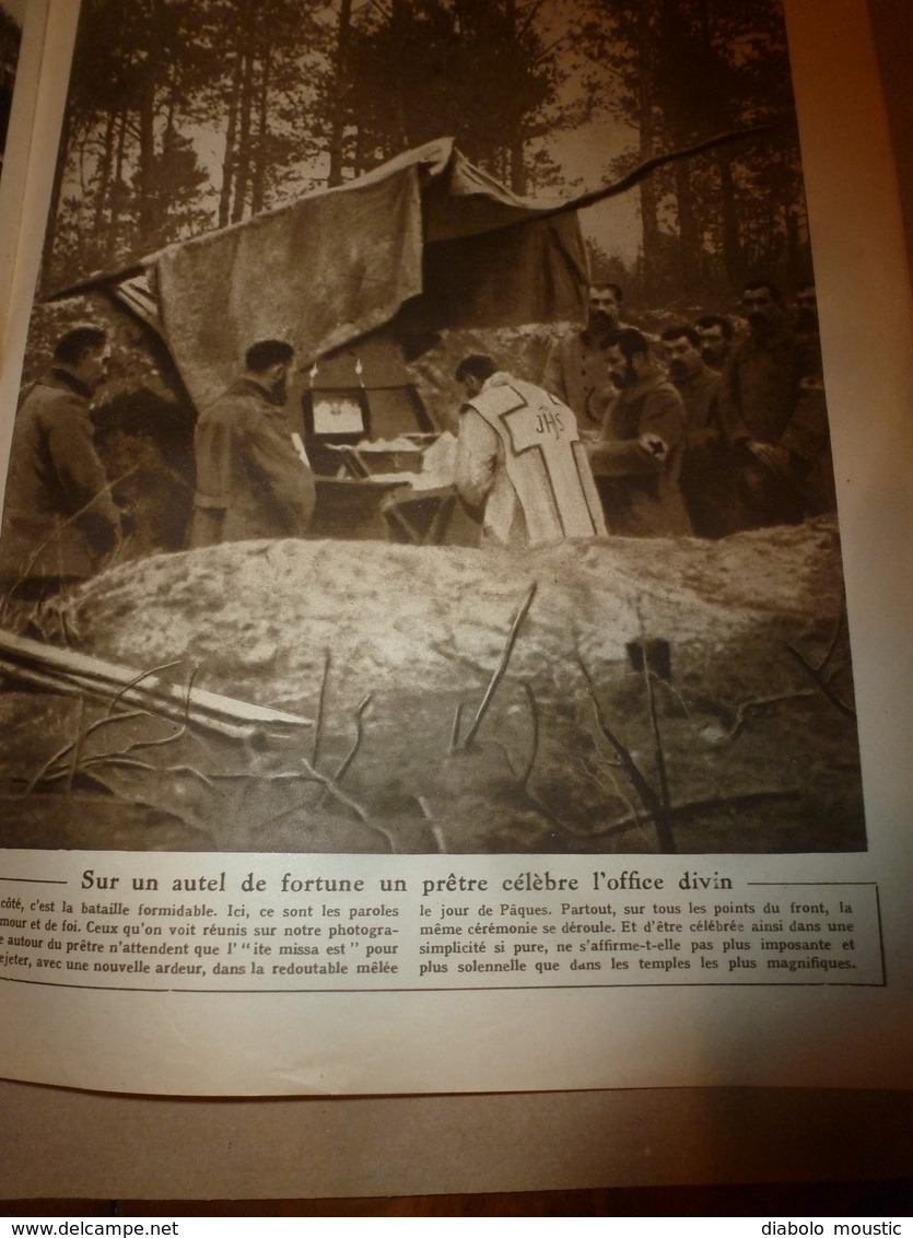 1918 LE MIROIR:Les paysans fuient la bataille avec les chars à bœufs;Les femmes peignent les tanks;Fusils Lewis;Alep;etc
