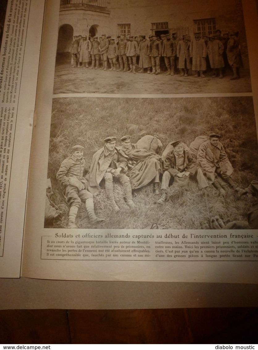 1918 LE MIROIR:Les paysans fuient la bataille avec les chars à bœufs;Les femmes peignent les tanks;Fusils Lewis;Alep;etc