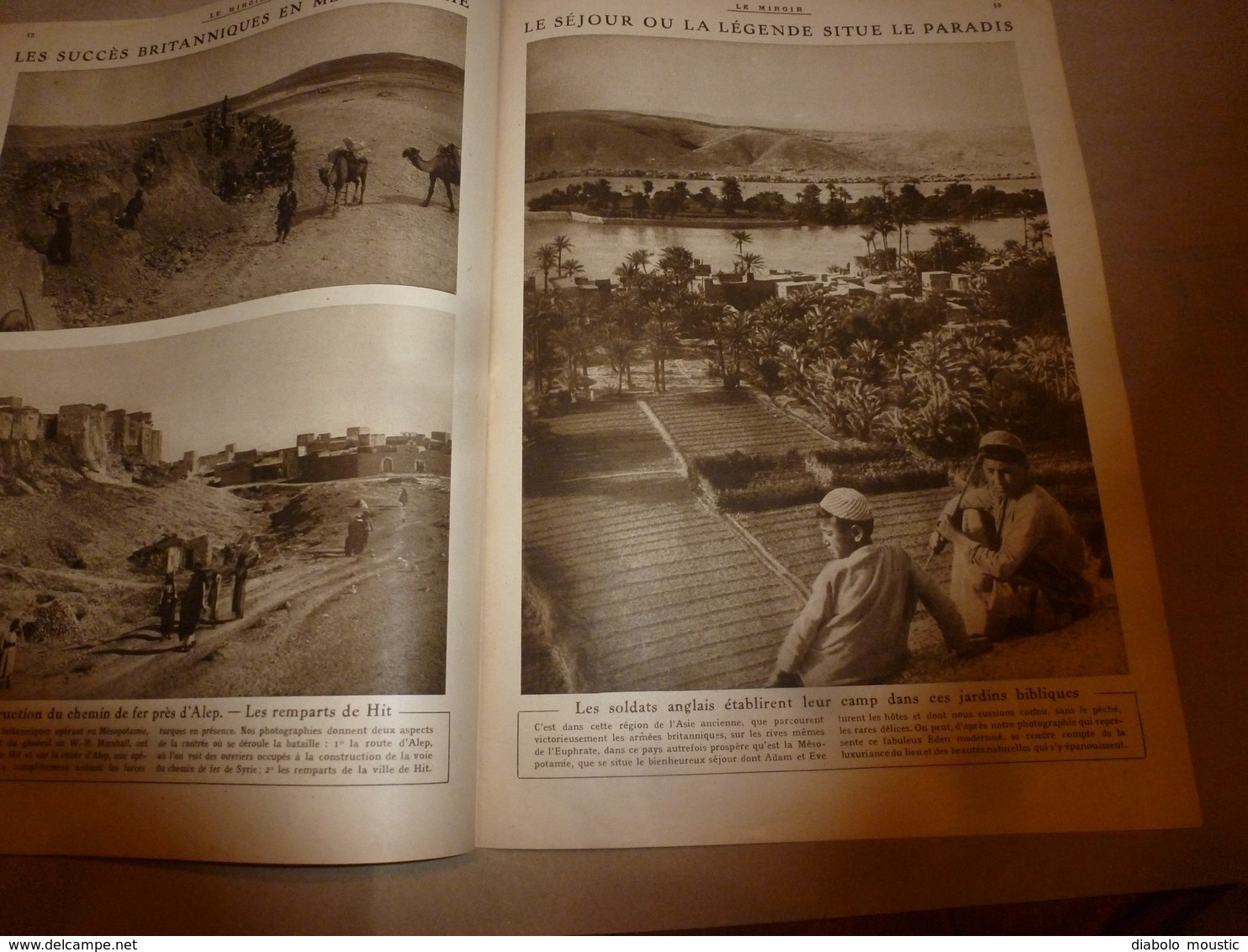 1918 LE MIROIR:Les paysans fuient la bataille avec les chars à bœufs;Les femmes peignent les tanks;Fusils Lewis;Alep;etc