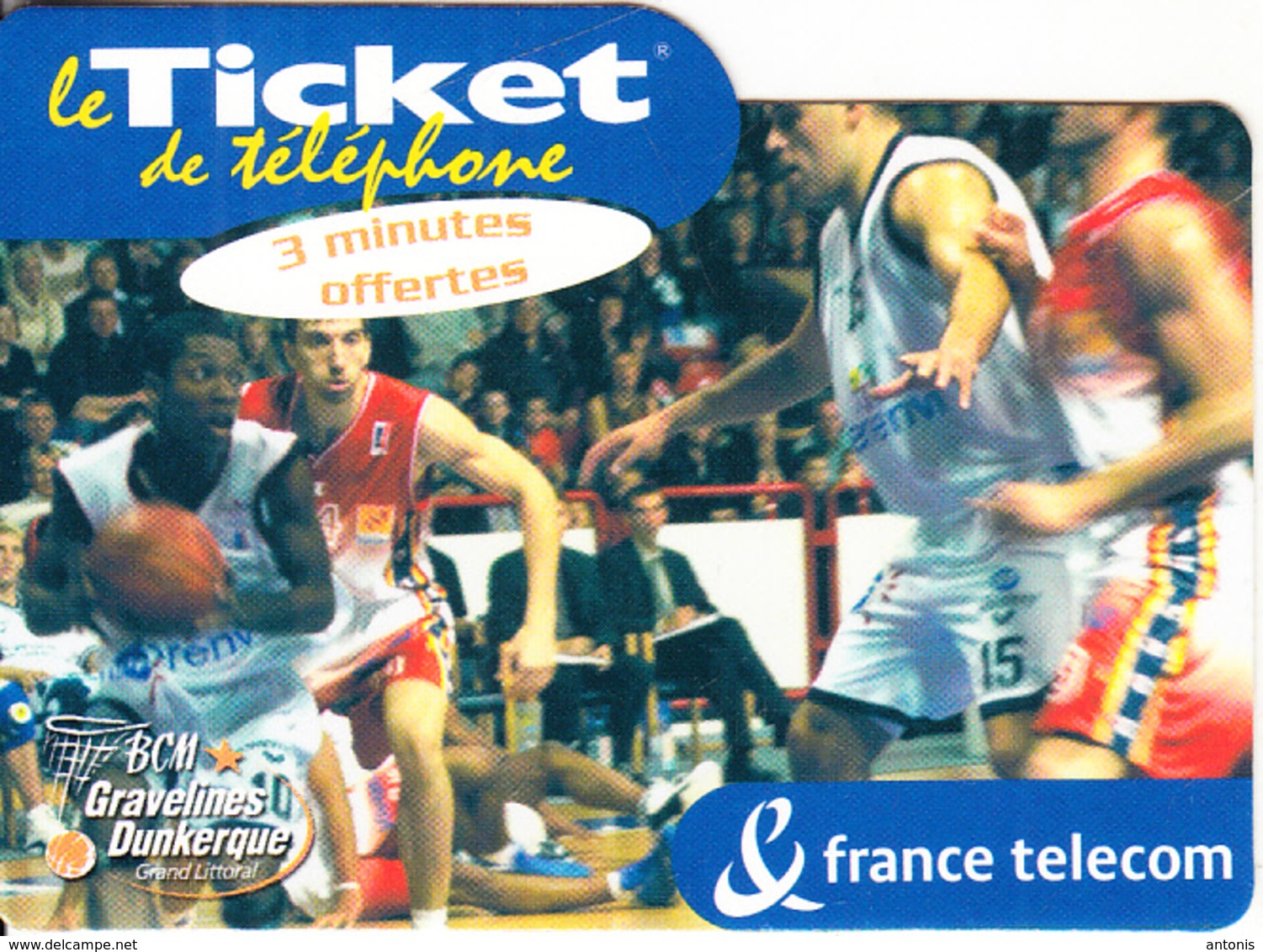 FRANCE - Basketball, BCM/Gravelines Dunkerque, FT Promotion Prepaid Card, Tirage 2500, Exp.date 20/12/03, Mint - Biglietti FT
