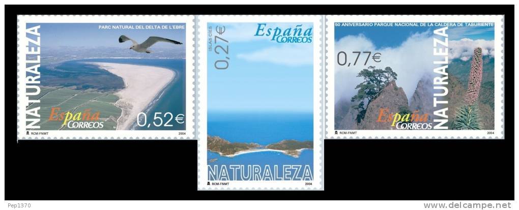 ESPAÑA 2004 - NATURALEZA - Edifil Nº  4122-4124 - YVERT 3701-3703 - Nuovi