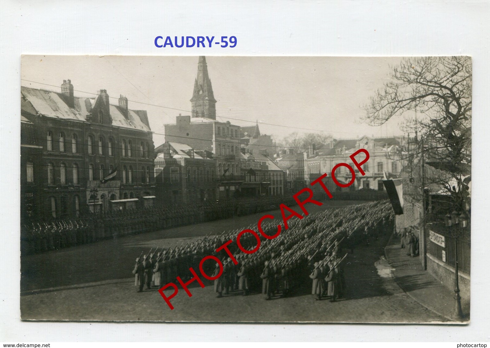 CAUDRY--Parade-Anniversaire Du Kaiser-PHOTO Allemande Comme CP-Guerre14-18-1WK-France-59-Militaria- - Caudry