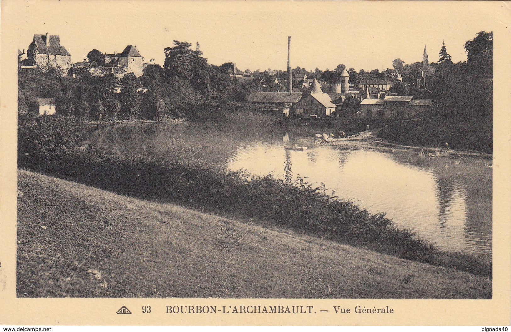 Cp , 03 , BOURBON-L'ARCHAMBAULT , Vue Générale - Bourbon L'Archambault