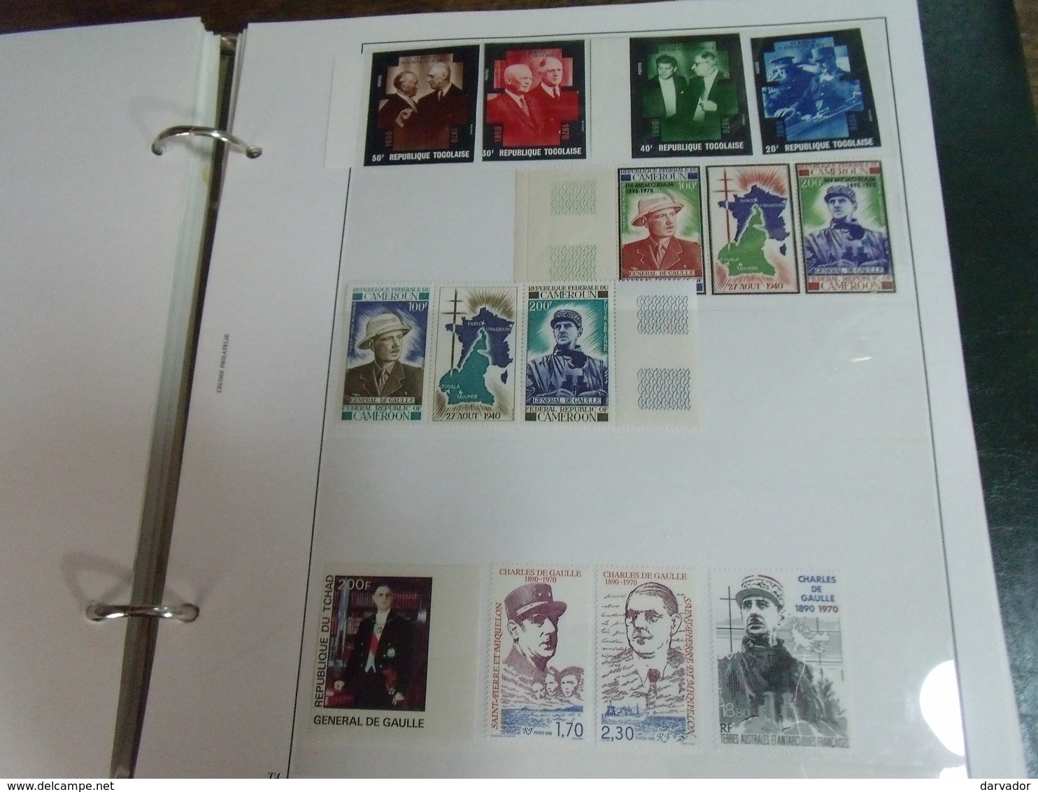 Collection / Général Charles De gaulle ; divers timbre oblitérés, enveloppes , feuille ** , et timbres neuf ** MNH TB