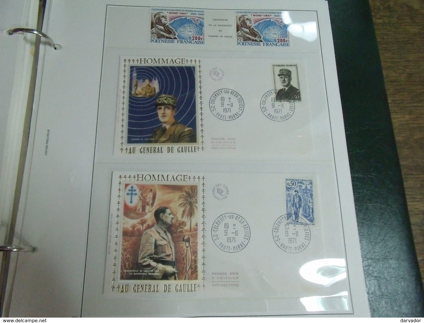 Collection / Général Charles De gaulle ; divers timbre oblitérés, enveloppes , feuille ** , et timbres neuf ** MNH TB