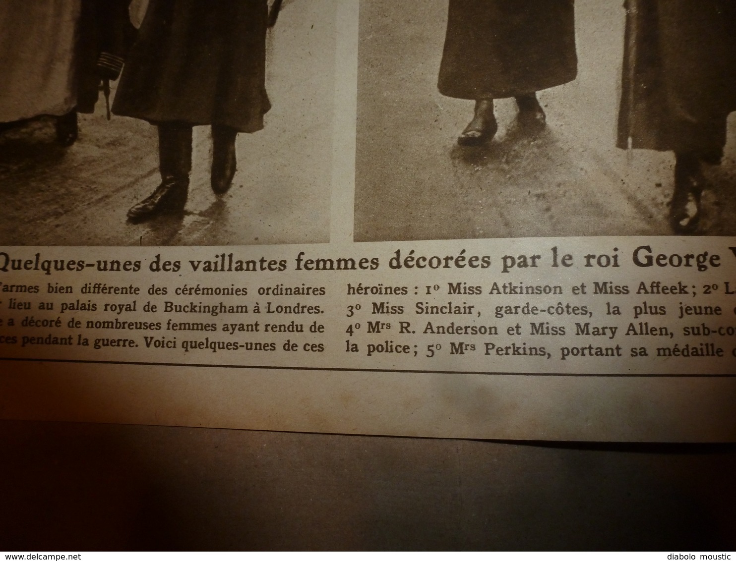 1918 LE MIROIR:;Héroïnes à Buckingham Palace(Miss->Atkinson,Affeek,Sinclair,->Lady Bowater,etc);Sté TSF à Nauen(All);etc - Francese