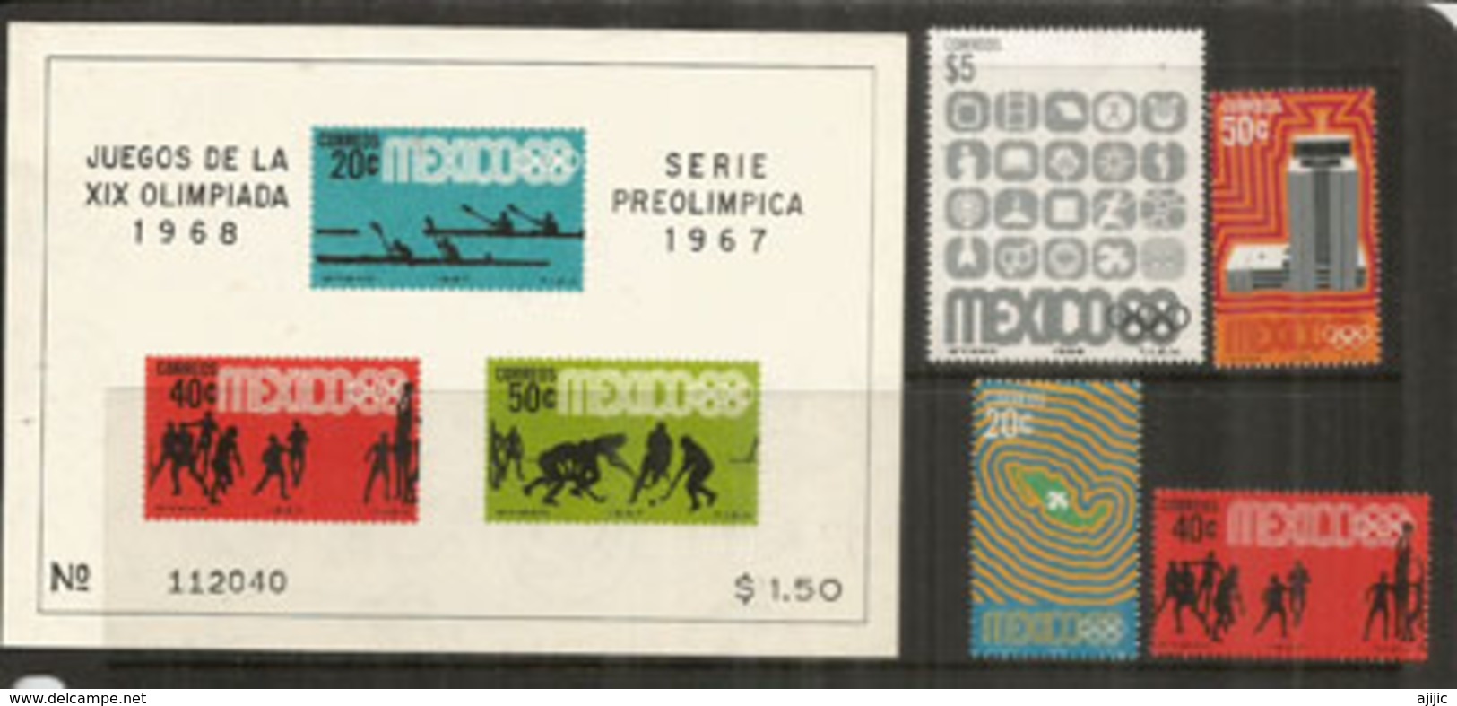 MEXIQUE. Jeux Olympiques De Mexico. Bloc-feuillet + 4 Timbres Neufs ** - Sommer 1968: Mexico