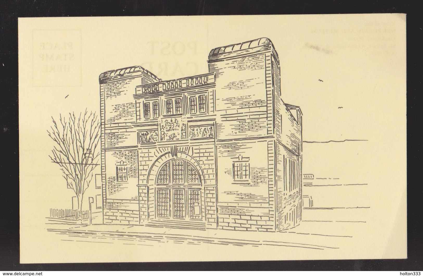 NEWFOUNDLAND - Old Museum Building Drawing - Thin Paper - Unused - St. John's