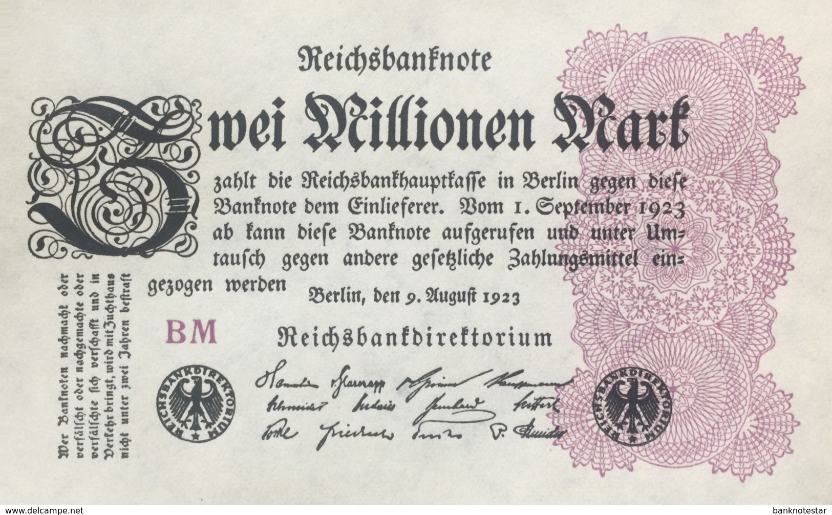 Germany 2.00.000 Mark, DEU-116b/Ro.103e (1923) - UNC - 2 Millionen Mark