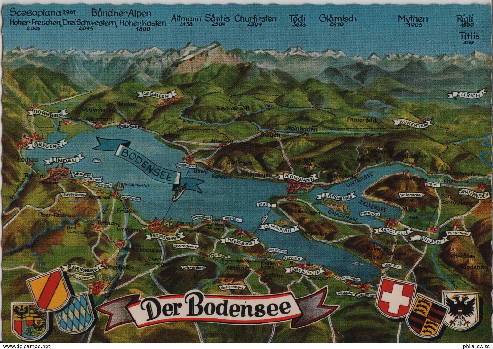 Der Bodensee - Panorama Relief - Autres & Non Classés