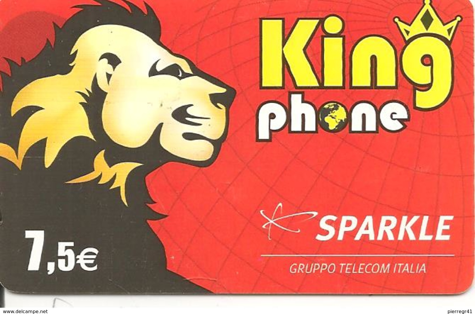 CARTE-PREPAYEE-SPARKLE-7. 5 €;--KINGPHONE-LION-31/12/2007-R° BRILLANT-V°Code Sur Fond Blanc-TBE - Autres & Non Classés