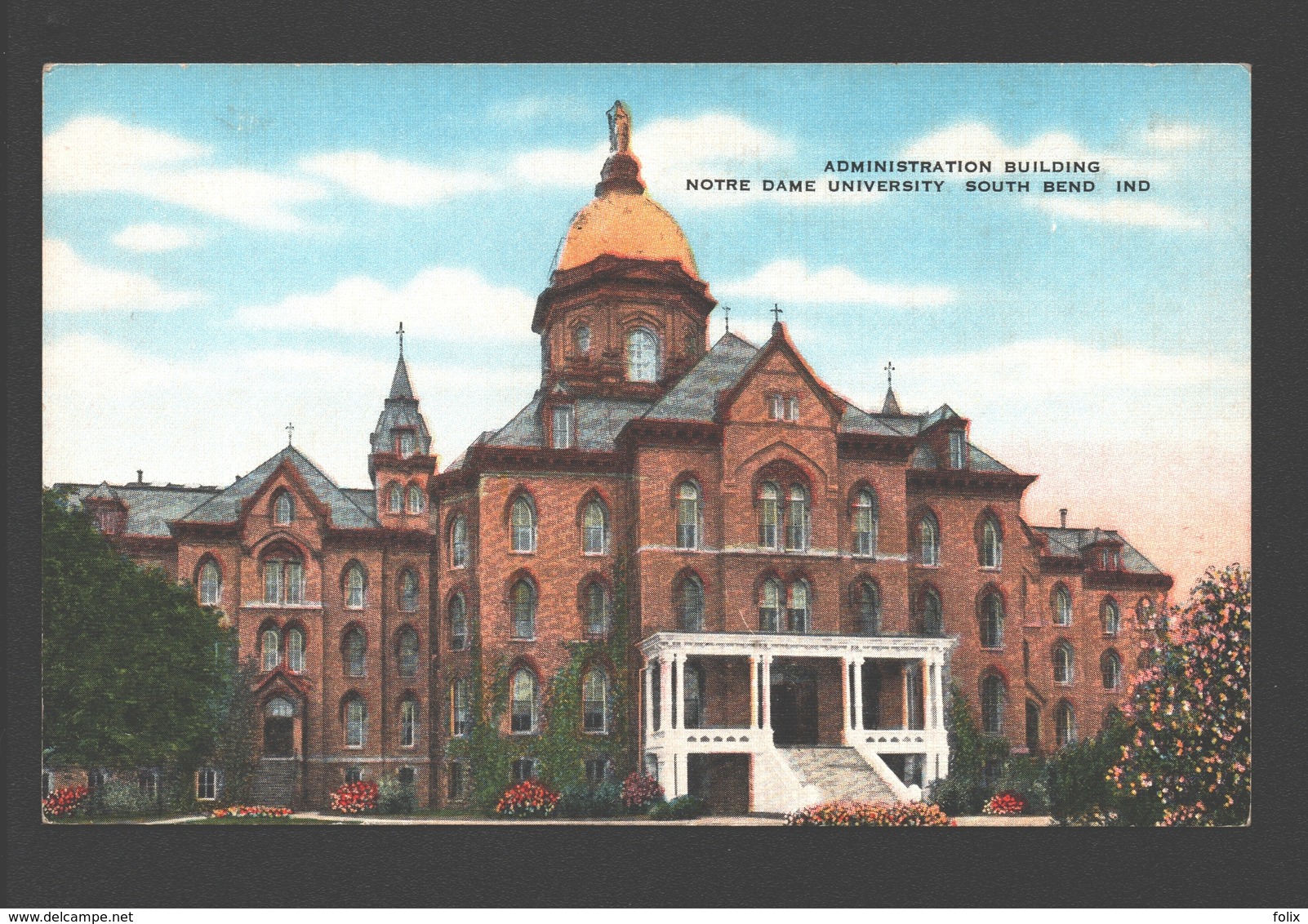 South Bend - Administration Building - Notre Dame University - Linen - South Bend