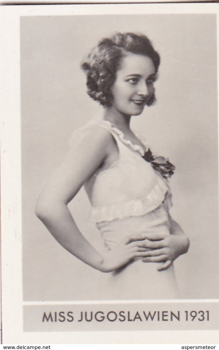 MISS JUGOSLAWIEN 1931. ORIGINAL BEAUTY CONTEST. FOTO PHOTO SIZE 4x6cm- BLEUP - Identified Persons