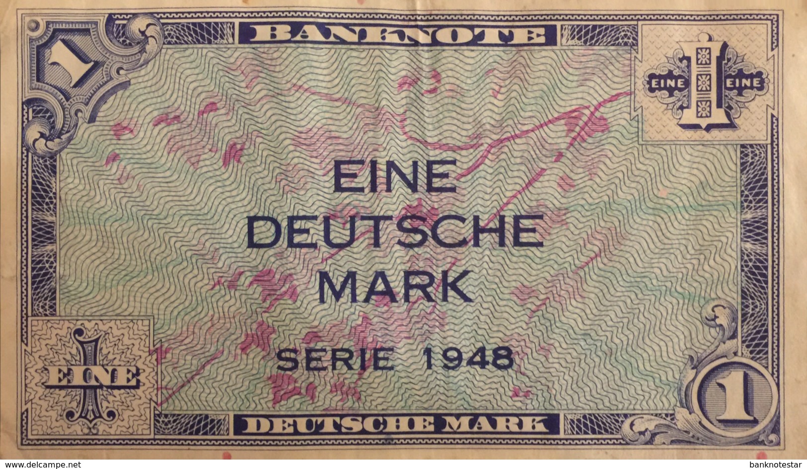 Germany West 1 Mark, WBZ-2/Ro.232 (1948) - Very Fine - 1 Deutsche Mark