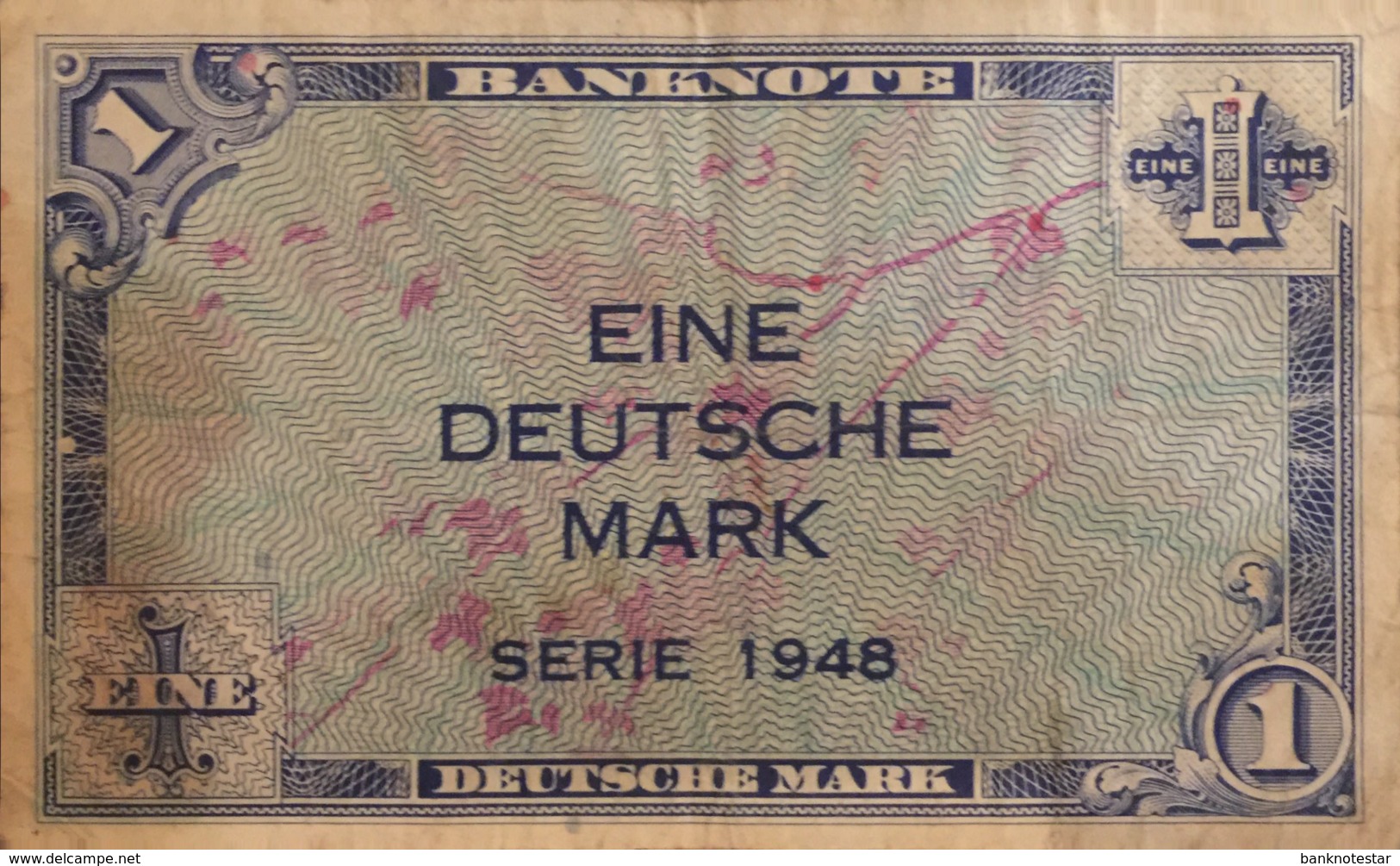 Germany West 1 Mark, WBZ-2/Ro.232 (1948) - Fine - 1 Deutsche Mark