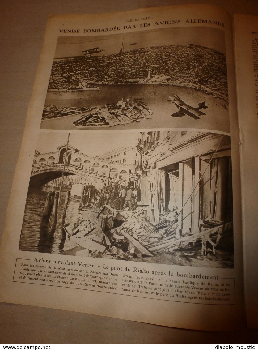 1918 LE MIROIR:Armée Belge;Venise Pont Rialto;Algérien à La Baïonnette;Zeebrugge;Vindictive;Recrutement Des Noirs;etc - 1900 - 1949