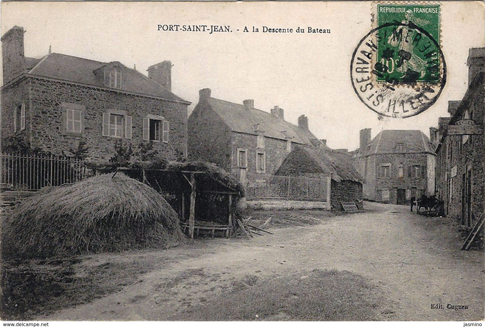 Port- Saint-Jean. A La Descente Du Bateau.(vue De Profil Du Restaurant Cugen, édit. De La Carte). - Autres & Non Classés