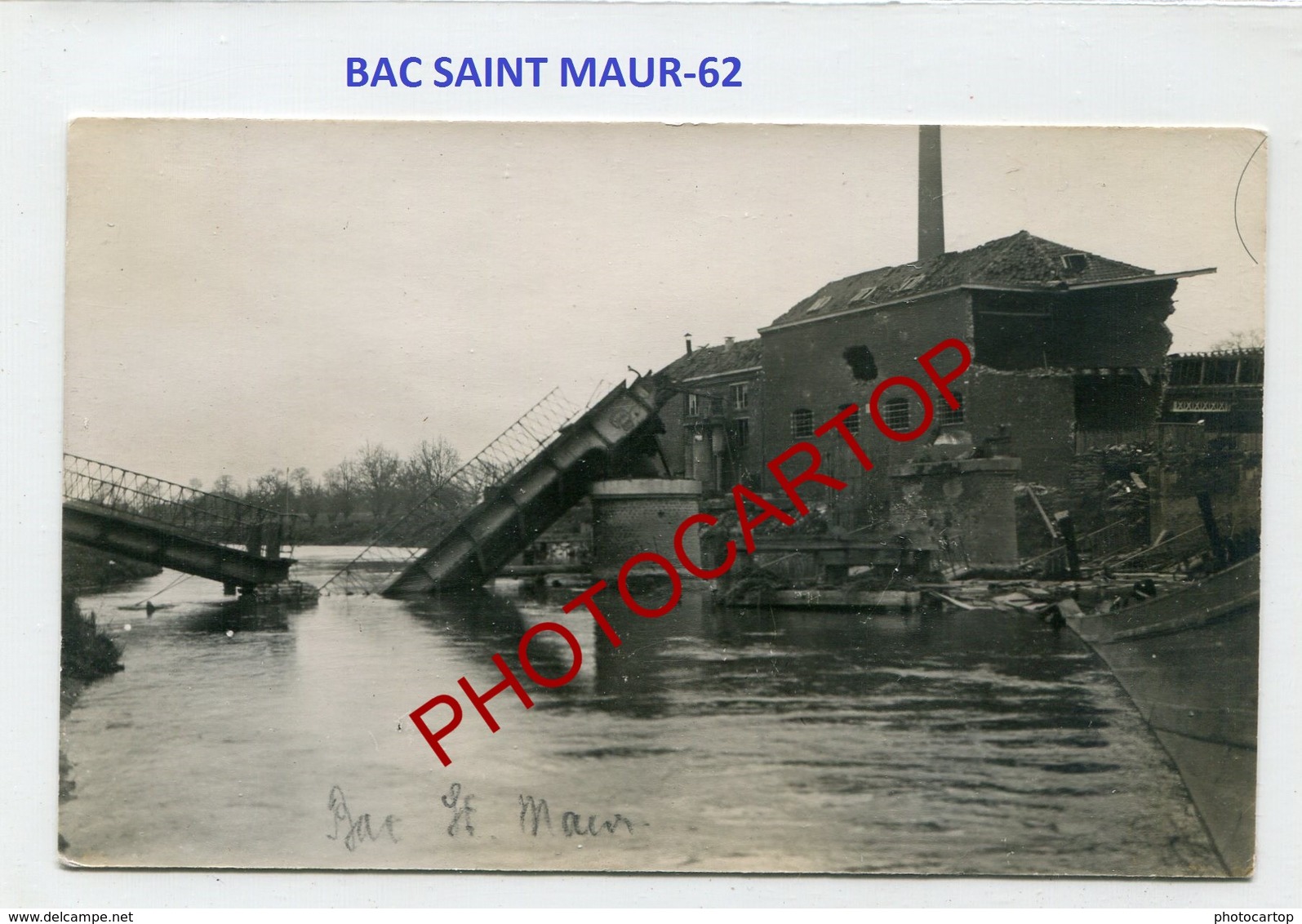 BAC SAINT MAUR-Avril 1918-CARTE PHOTO Allemande-Guerre-14-18-1WK-FRANCE-59- - Other & Unclassified