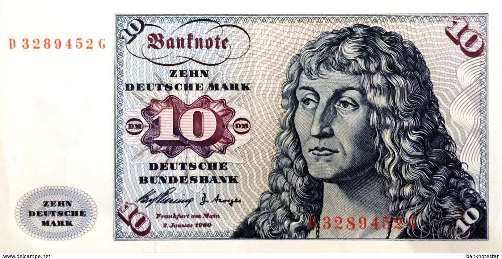 Germany West 10 Deutsche Mark, BRD-7a/Ro.263a (Serie D/G) - EF/XF - 10 DM